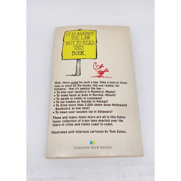 CRAZY LAWS Vintage Paperback Book By Dick Hyman Scholastic 1978 Comic Funny 70s - Picture 2 of 7